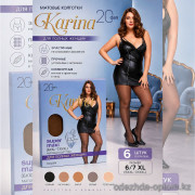 k2-2333 Karina Колготки капроновые для полных женщин, 6/7XL, 20 ден, 1 пачка (6 шт)