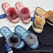 b16-0123 Omvana Тапочки женские открытые, 36-41, 1 пачка (6 пар)