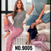 b5-9005-1 Пижама женская двойка: футболка и штаны, S-L, 1 пачка (3 шт)
