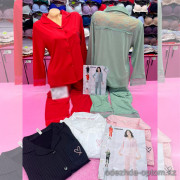 b6-52605 Комплект женской трикотажной пижамы: рубашка и штаны, стандарт, 1 пачка (3 шт)