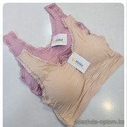 b4-2307-1 Топ женский однотонный, стандарт, 1 пачка (6 шт)