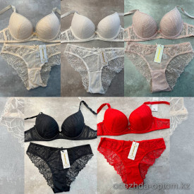 b13-0538 Miss Wicasa Комплект кружевного нижнего белья: бюстгальтер и трусики, чашка B, 1 пачка (3 шт)