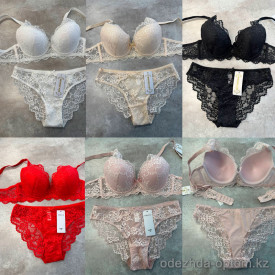 b13-0990 Miss Wicasa Комплект кружевного нижнего белья: бюстгальтер и трусики, чашка B, 1 пачка (3 шт)