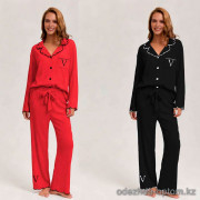 b15-82454 Комплект женской пижамы: рубашка и штаны, стандарт, 1 пачка (3 шт)