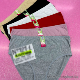 b6-727-1 Трусики женские на высокой посадке, XL-3XL, хлопок, 1 пачка (12 шт)
