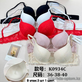 b6-K0934C Miss Wicasa Бюстгальтер на тонком поролоне, чашка C, 1 пачка (3 шт) b6-K0934C Miss Wicasa Бюстгальтер на тонком поролоне, чашка C, 1 пачка (3 шт)