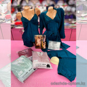 b6-5088-1 Комплект пижамы 5в1: халат, штаны, шорты, майка и сорочка, 1 шт
