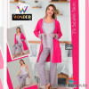 e1-2096 Miss WONDER Life Комплект женской домашней одежды: майка, халат и штаны, стандарт, cotton, 1 шт
