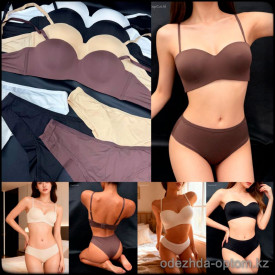 b5-1336-1 Комплект нижнего белья: бюстгальтер с мягким поролоном без косточек и трусики, 1 пачка (3 шт)