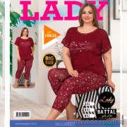 e1-10626 Lady Lingerie Домашняя одежда для полных дам, 2XL-4XL, cotton, 1 пачка (3 шт)