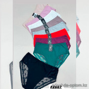 b6-2667-1 Anttifu Трусики женские однотонные, L-2XL, 1 пачка (12 шт)