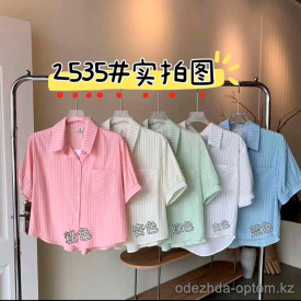 w25-2535 Рубашка женская в комплекте с майкой, стандарт, 1 шт