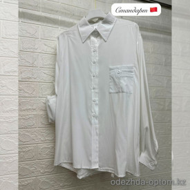 w5-0213 Рубашка женская однотонная, стандарт, 1 шт