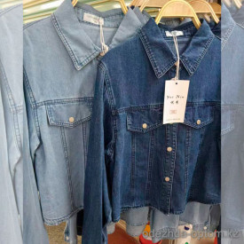 w5-0218 Куртка женская джинсовая укороченная, стандарт, 1 шт