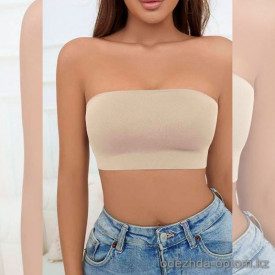 b13-048 Топ женский однотонный без бретелек, M-L, 1 пачка (2 шт) b13-048 Топ женский однотонный без бретелек, M-L, 1 пачка (2 шт)