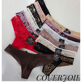 b4-2398-1 Coeur Joie Трусики женские кружевные стринги, S-XL, 1 пачка (6 шт)