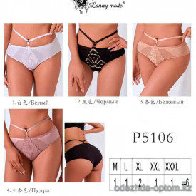 b4-P5106 Lanny Mode Трусики женские однотонные, M-3XL, 1 пачка (6 шт)