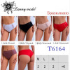 b4-T6164 Lanny Mode Трусики женские однотонные, M-XL, 1 пачка (6 шт)