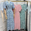 w25-0842 Платье женское с орнаментом плиссированное, стандарт, 1 шт