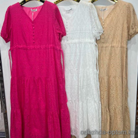 w26-0840-2 Платье женское однотонное с утяжкой по бокам, стандарт, 1 шт