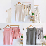 b15-71376 Комплект женский для сна: майка с поролоном и шорты, M-XL, 1 пачка (3 шт)