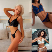 b13-410-1 Комплект кружевного нижнего белья: бюстгальтер корректирующий и трусики, M-XL, 1 пачка (3 шт)