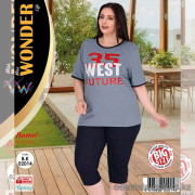 e1-b-k02014 Miss WONDER Life Комплект домашней одежды для полных дам, стандарт, cotton, 1 пачка (4 шт)