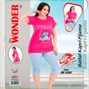 e1-bk2056 Miss WONDER Life Комплект домашней одежды для полных дам, стандарт, cotton, 1 пачка (4 шт)