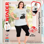 e1-bk2070 Miss WONDER Life Комплект домашней одежды для полных дам, стандарт, cotton, 1 пачка (4 шт)
