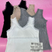 b6-9700 Майка женская с чашечками, стандарт (44-48), 1 пачка (10 шт)