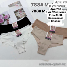 b6-788 Beisdanna Трусики женские бесшовные, M-XL, 1 пачка (12 шт)