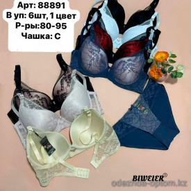 b6-88891 Biweier Комплект нижнего белья: бюстгальтер на тонком поролоне и трусики, чашка C, 1 пачка (6 шт) b6-88891 Biweier Комплект нижнего белья: бюстгальтер на тонком поролоне и трусики, чашка C, 1 пачка (6 шт)
