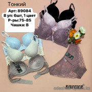 b6-89084 Biweier Комплект нижнего белья: бюстгальтер на тонком поролоне и трусики, чашка B, 1 пачка (6 шт)