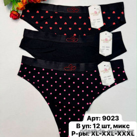 b6-9023-5 Lavolle Трусики женские с принтом, XL-3XL, 1 пачка (12 шт)