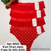 b6-9023-7 Lavolle Трусики женские с принтом, XL-3XL, 1 пачка (12 шт)
