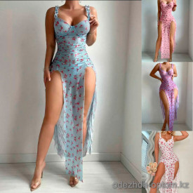 b18-2037 Пеньюар женский длинный с разрезами, S-L, 1 пачка (3 шт) b18-2037 Пеньюар женский длинный с разрезами, S-L, 1 пачка (3 шт)