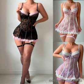 b18-9067 Пеньюар женский корсетный, S-L, 1 пачка (3 шт)