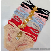b4-5960 Lavolle Трусики женские с кружевом, XL-3XL, 1 пачка (12 шт)