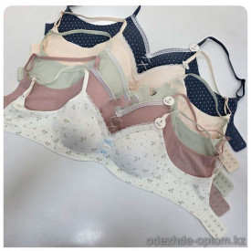 b4-2690 Бюстгальтер на тонком поролоне без косточек, S-XL, 1 пачка (6 шт)