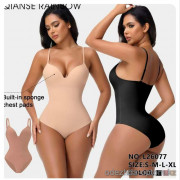 b4-L26077 Боди женское эластичное на тонком поролоне, S-L, 1 пачка (6 шт)