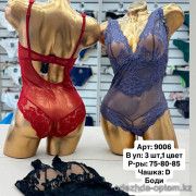 b6-9006-1 Боди с тонким поролоном, гипюр, чашка D, 1 пачка (3 шт)