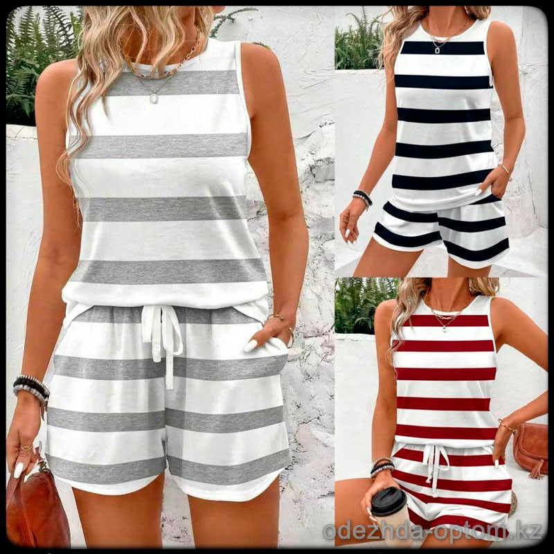 b5-22501 Комплект женской одежды: майка и шорты, S-XL, 1 пачка (4 шт) b5-22501 Комплект женской одежды: майка и шорты, S-XL, 1 пачка (4 шт)