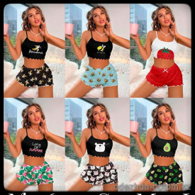 b5-601-0 Комплект женской пижамы: топ и шортики, S-L, 1 пачка (3 шт)