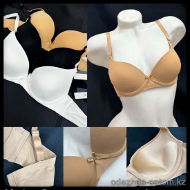b5-6-1 Бюстгальтер гладкий с пуш-ап, чашка B, 1 пачка (3 шт)