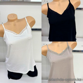 b8-9043 Майка женская на бретельках, 1 пачка (10 шт)