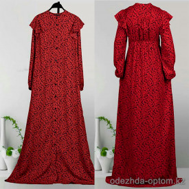 w42-0024 Платье женское домашнее на пуговицах, ткань прада, 1 шт