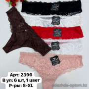 b6-2396 Coeur Joie Трусики женские женские кружевные стринги, S-XL, 1 пачка (6 шт)