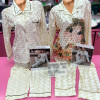 b6-202-201 Комплект женской пижамы 2в1: рубашка и штаны, велюр, M-2XL, 1 пачка (4 шт)