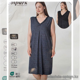 b4-12163 Cotpark Платье домашнее без рукавов для крупных дам, 6XL-8XL, 1 пачка (3 шт) b4-12163 Cotpark Платье домашнее без рукавов для крупных дам, 6XL-8XL, 1 пачка (3 шт)