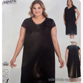 b4-13703 Cotpark Платье домашнее для крупных дам, XL-4XL, 1 пачка (4 шт) b4-13703 Cotpark Платье домашнее для крупных дам, XL-4XL, 1 пачка (4 шт)